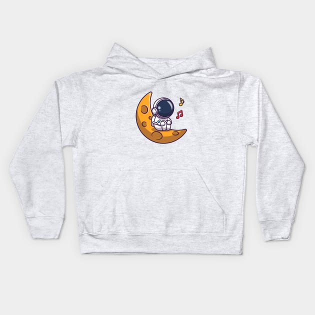 MOON MUSIC Kids Hoodie by Magniftee